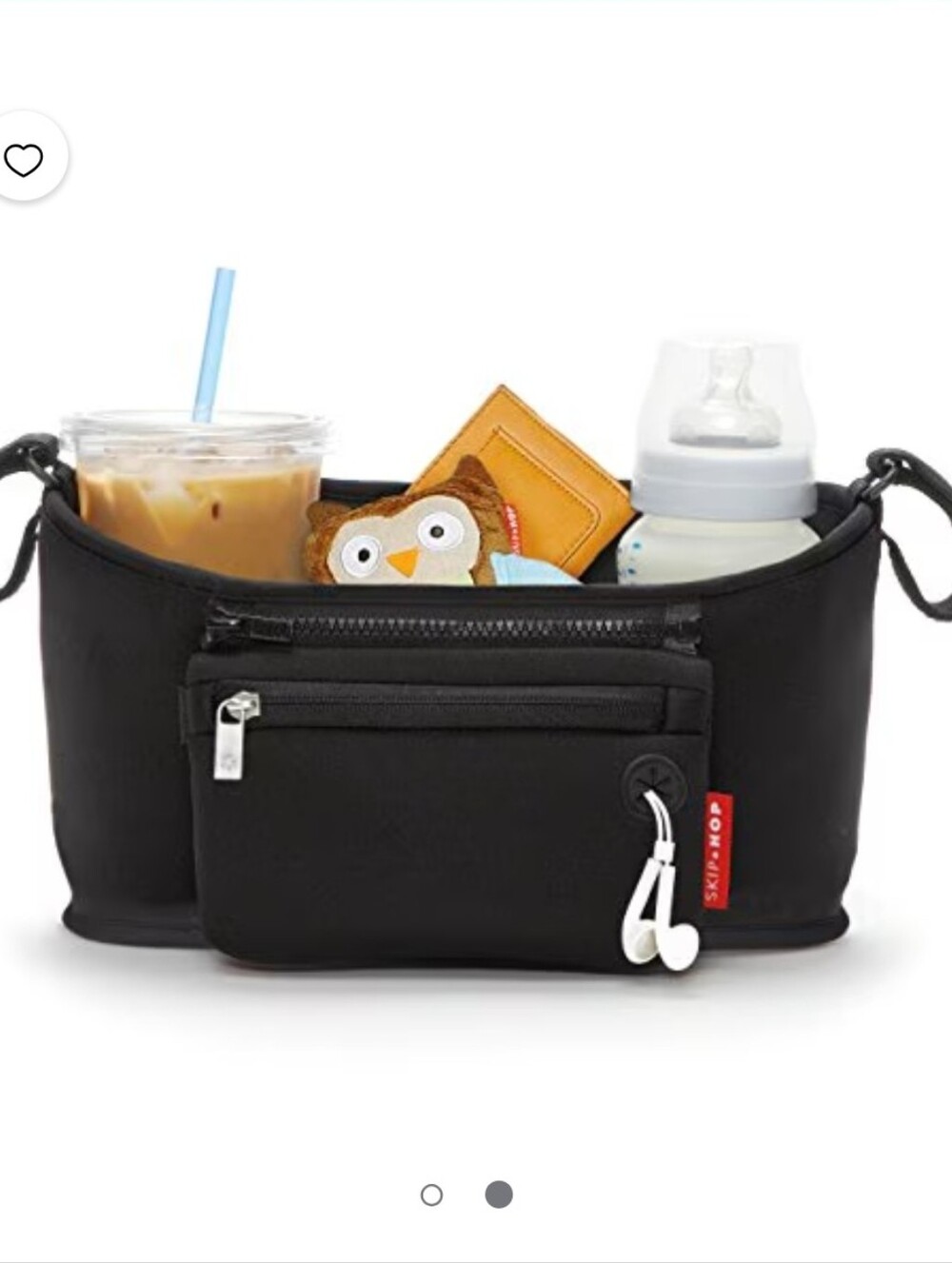 Skip Hop Grab and Go Attachable Neoprene Stroller Organizer and Cup Holder with